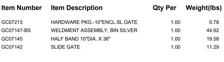 CUSTOM: 10" ENCL. SLIDE GATE