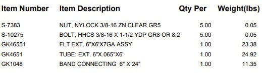 T/S: EXT. 6"X6' 7GA