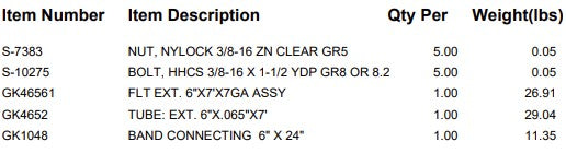 T/S: EXT. 6"X7' 7GA
