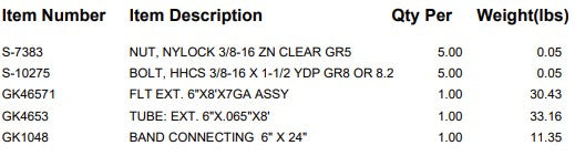 T/S: EXT. 6"X8' 7GA FLIGHT