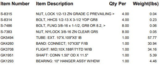 T/S: EXT. 10"X5' W/IB