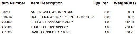 T/S: EXT. 10"X20'