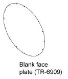 FACEPLATE OVAL / BLANK