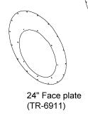 FACEPLATE OVAL / 24" AXIAL