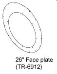 FACEPLATE OVAL / 26" AXIAL