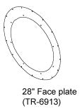 FACEPLATE OVAL / 28" AXIAL