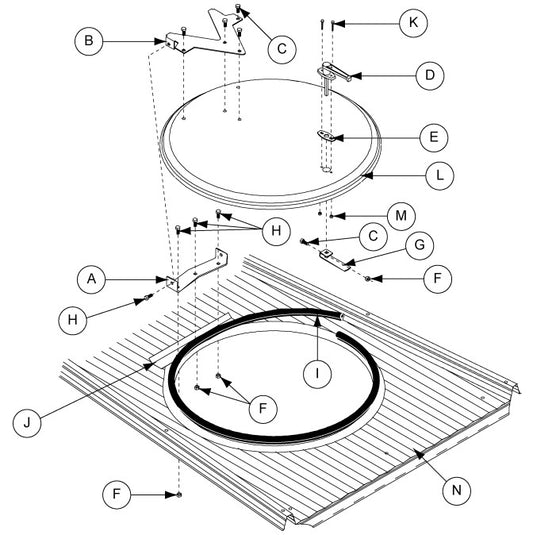 HANDLE, ACCESS DR 3" WITH GASKET