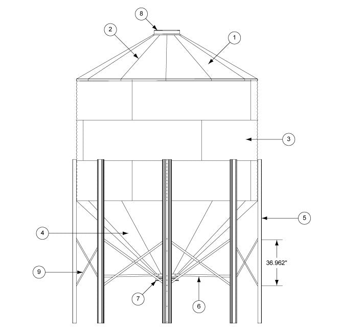 12' 45DEG 22" HOP PANEL(FORMED