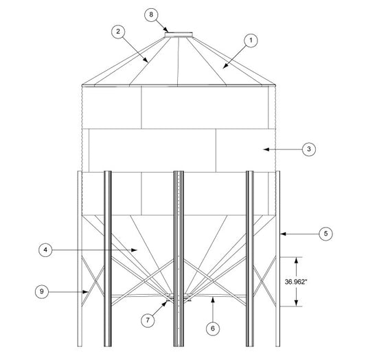 12' 45DEG 22" HOP PANEL(FORMED