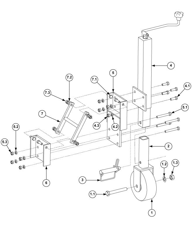 WHEEL, CASTER 3"WX8"DX.75" AXL