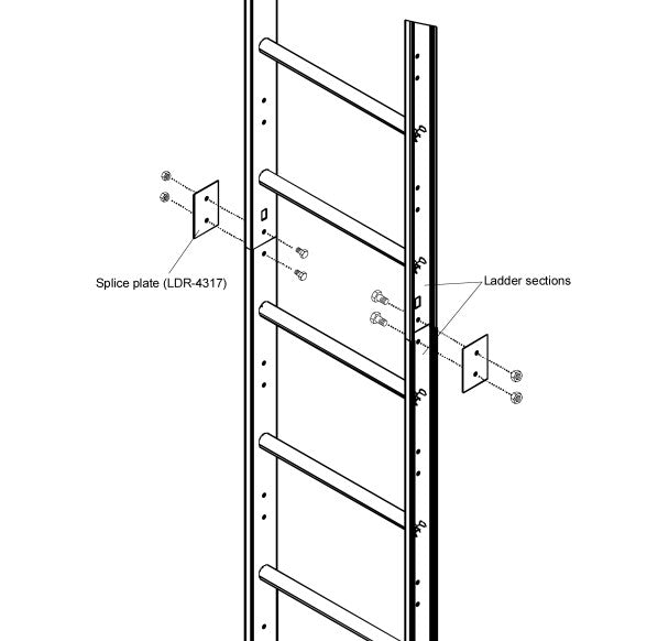 LADDER SECTION SPLICE PLATE, REQUIRES 2>