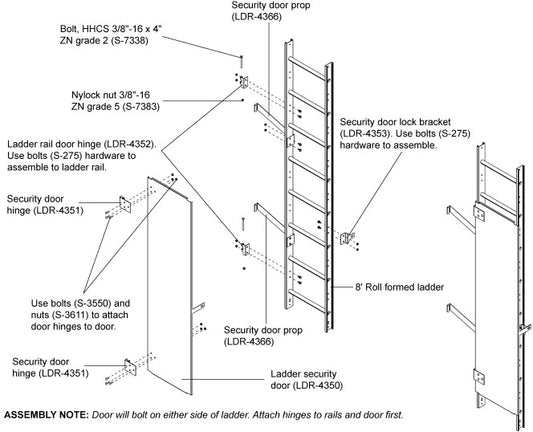 LADDER SECURITY DOOR PKG