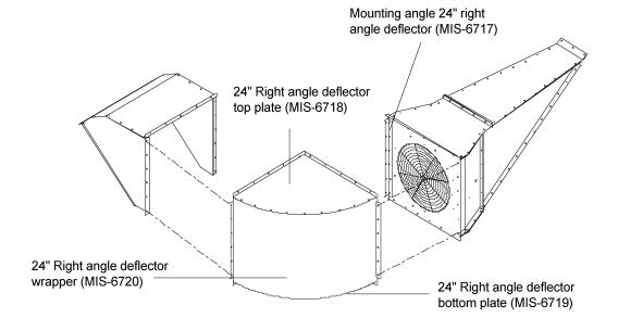 24"EXHAUSTER-RT ANG DEFLECTOR