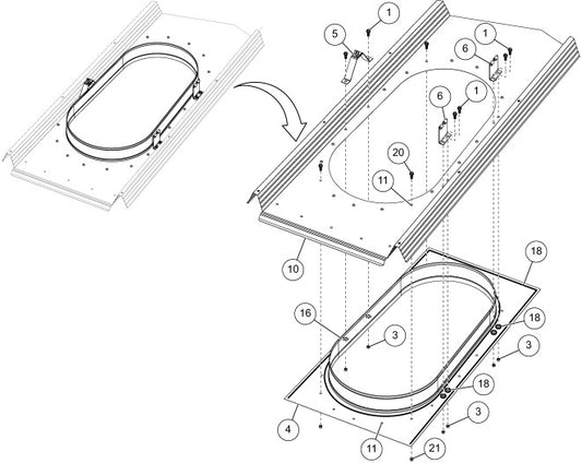LARGE OBROUND ADD-ON MN-WAY SHT. W/SILL