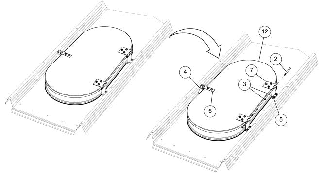 NEW LARGER OVAL MANWAY COVER W/HDWR PKG.