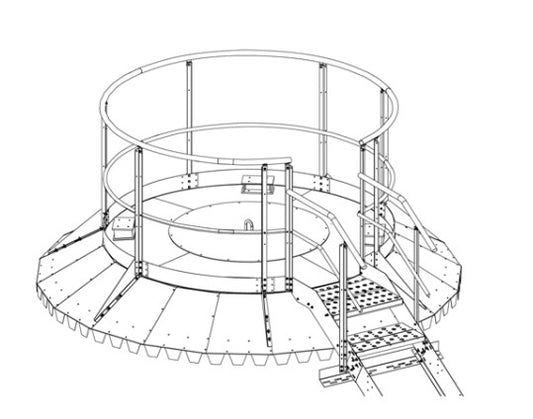 PEAK HANDRAIL 10'(9 SECTIONS)