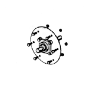 8" Bottom end plate w/brng and shaft
