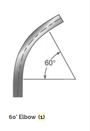 Elbow 5" 60Deg (11Ga Galv. 48"CLR)