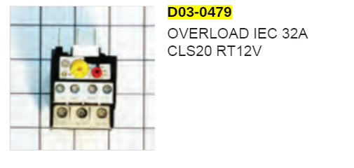 OVERLOAD RELAY, IEC 32A CLS20 RT12V