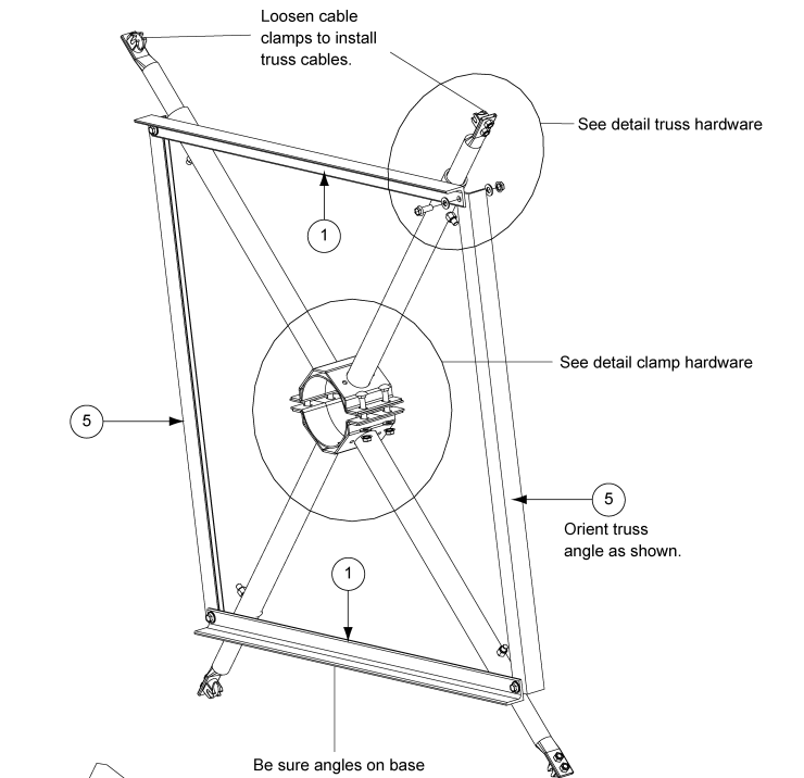 8" TRUSS ADJ.SPIDER (2-3')     INCLUDES>