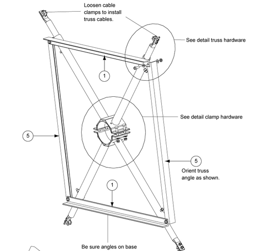 8" TRUSS ADJ.SPIDER (3-4')