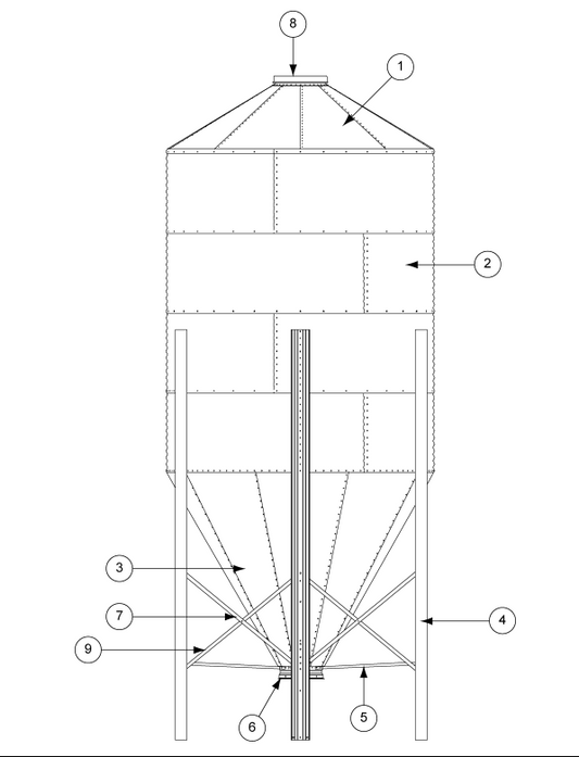 6' 60 DEGREE 1-4 RING BFT LEG BUNDLE