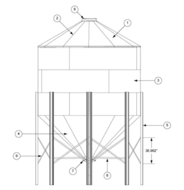 7' 67 DEGREE 5-6 RING BFT LEG BUNDLE, 1>