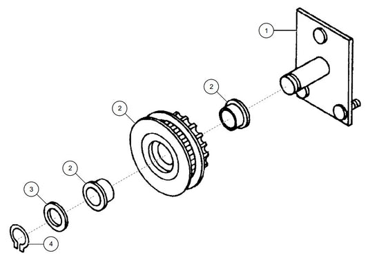 WHEEL BRACKET WELD - TRACK DR>