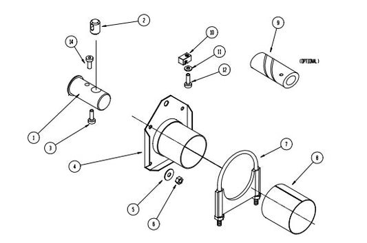 TUBE ANCHOR, M-300 UNLOADER (PLASTIC), >