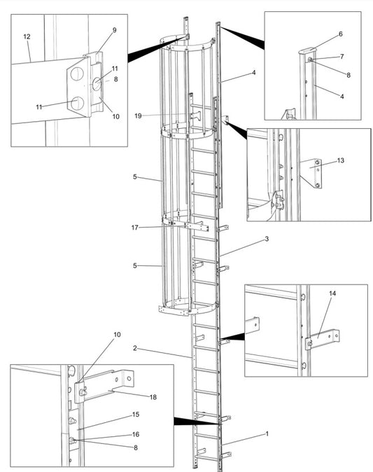 7' ROLL FORM LADDER ASSEM