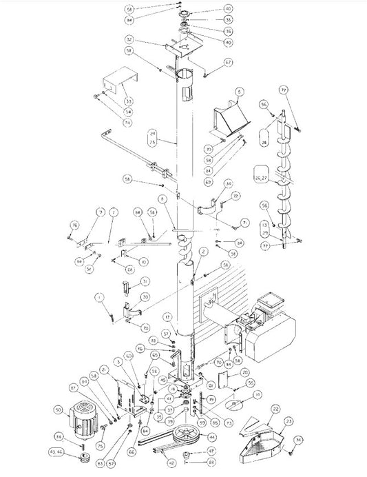 SAMPLER-VERTICAL AUGER WELDMNT