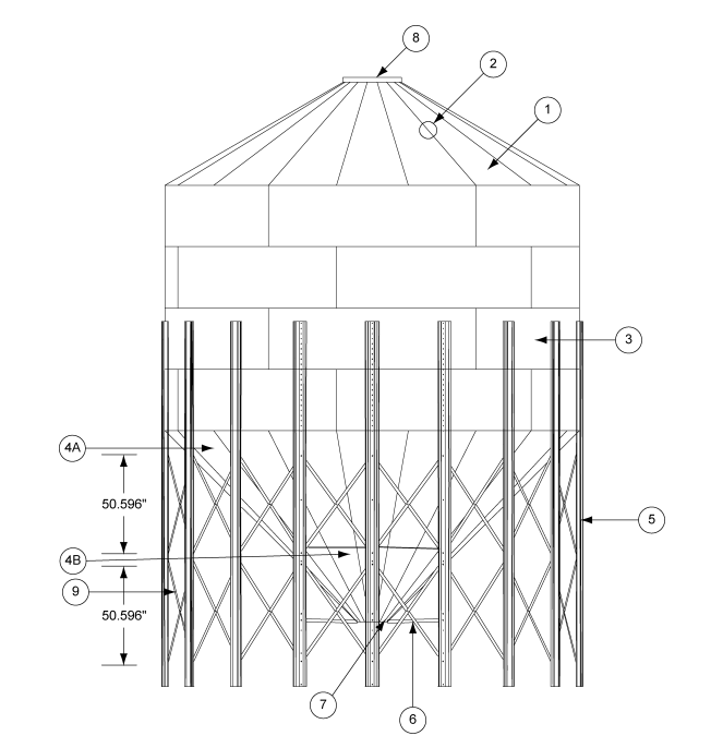 18' 45DEG 22" TOP HOPPER BUNDL