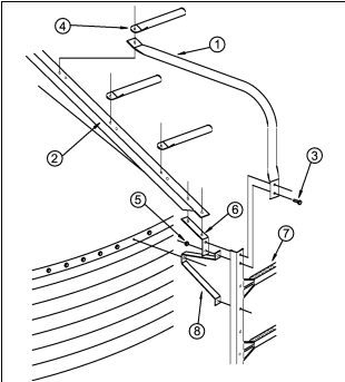 ROOF LOWER SUPPORT CHANNEL BRACKET