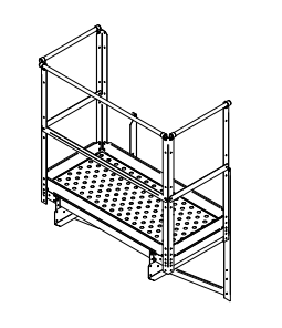 44" Easy Step End Platform