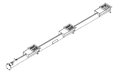 8" x 42' Triple Unload Tube