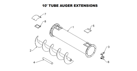 10"x10' Tube Auger Extension