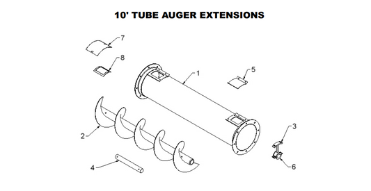 8"x5" Tube Auger Extension